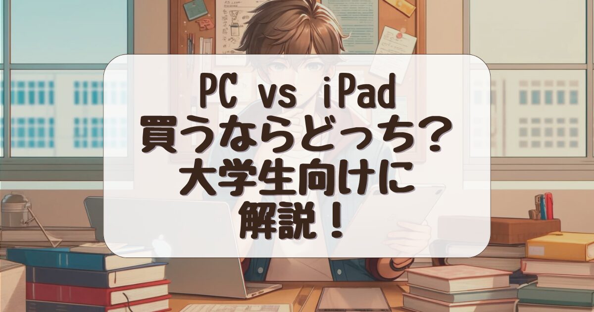 【大学生必見】PCとiPad買うならどっちがいい？用途別おすすめを比較！